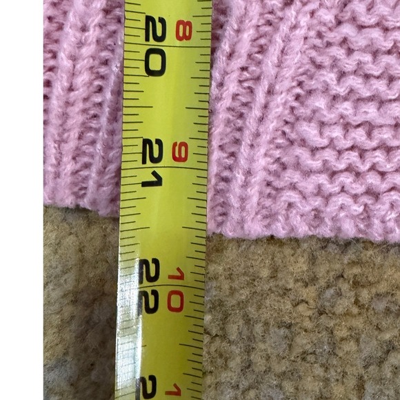Anthropologie Luna Ivy Pink 3D Cherry Knit Cardigan Sweater Small Chunky Spring - Picture 6 of 12
